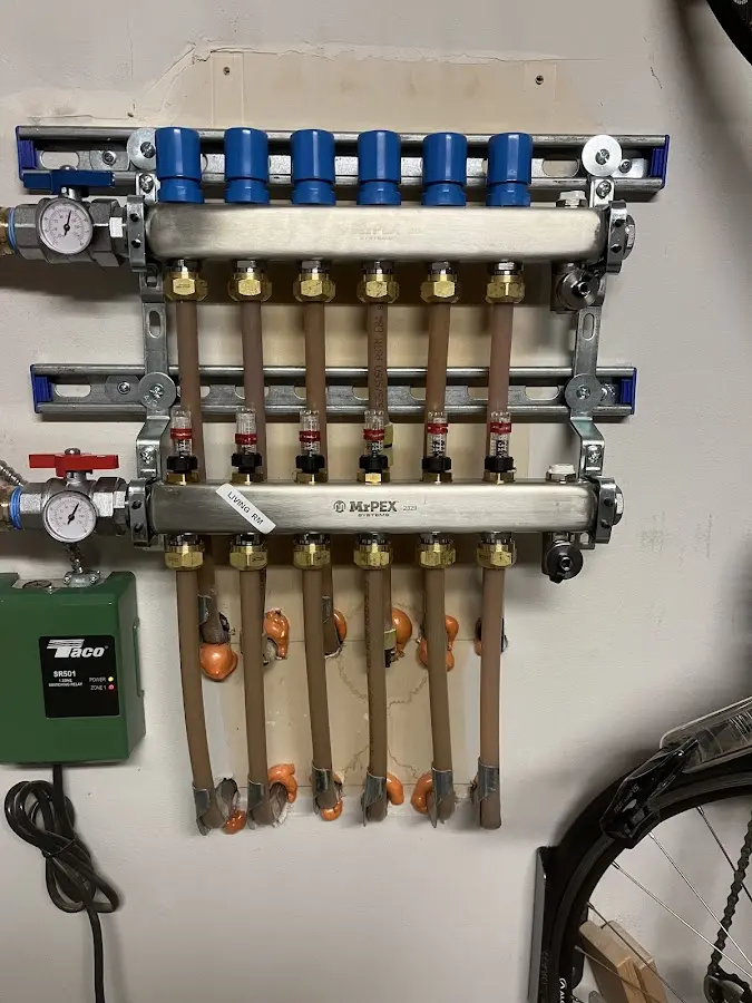 Plumber performing Gas Line Installation at a residential property in Williams